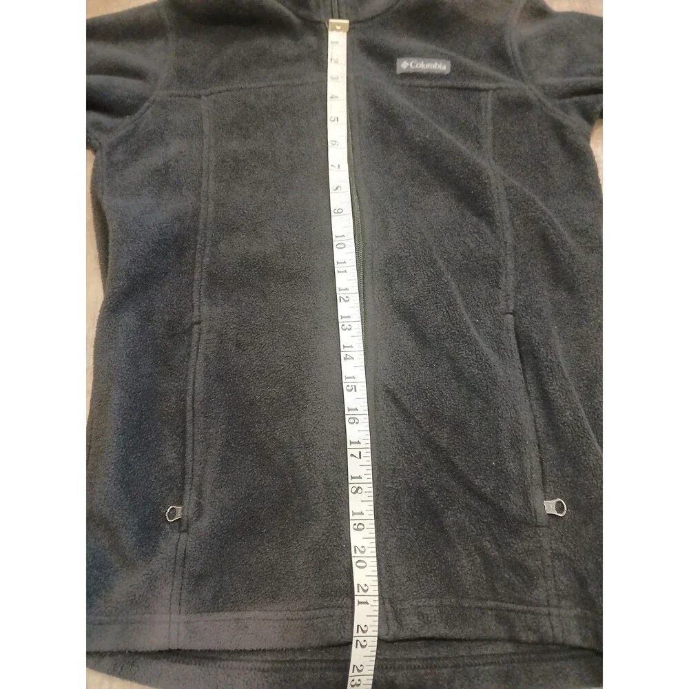 Columbia Youth Fleece Jacket; Gray, Size L (14/16); Long Sleeve Full Zip *Defect